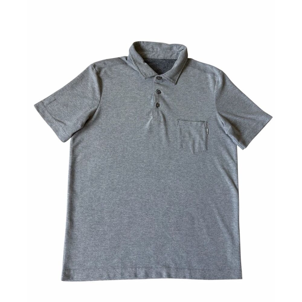 Vuori Polo Shirt Tee Ace Athleisure Gray Small